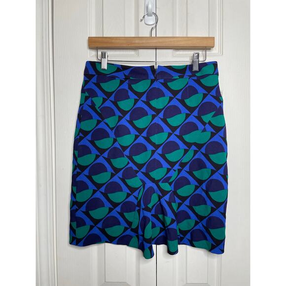 Marc Jacobs Etta Print Pencil Skirt Blue Green Circles Abstract Size 4 - Picture 6 of 12